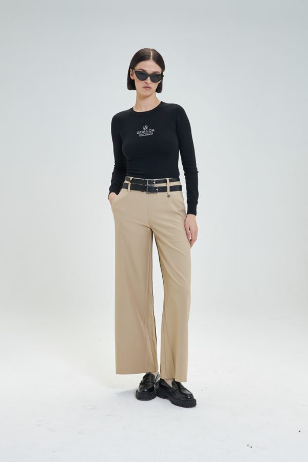 Pantalón Palazzo mezcla lana Mireya Goa Goa - Imagen 3