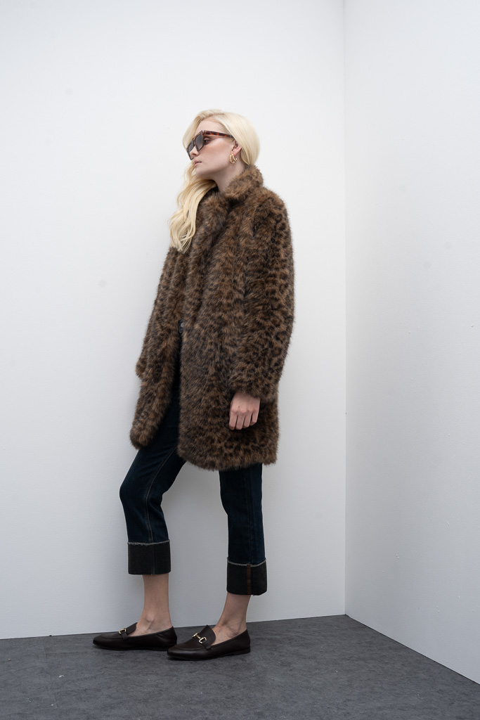Abrigo pelo animal print Poland Goa Goa - Imagen 3