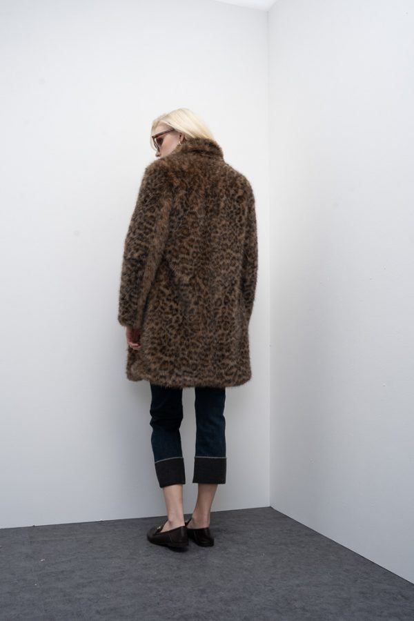 Abrigo pelo animal print Poland Goa Goa - Imagen 6