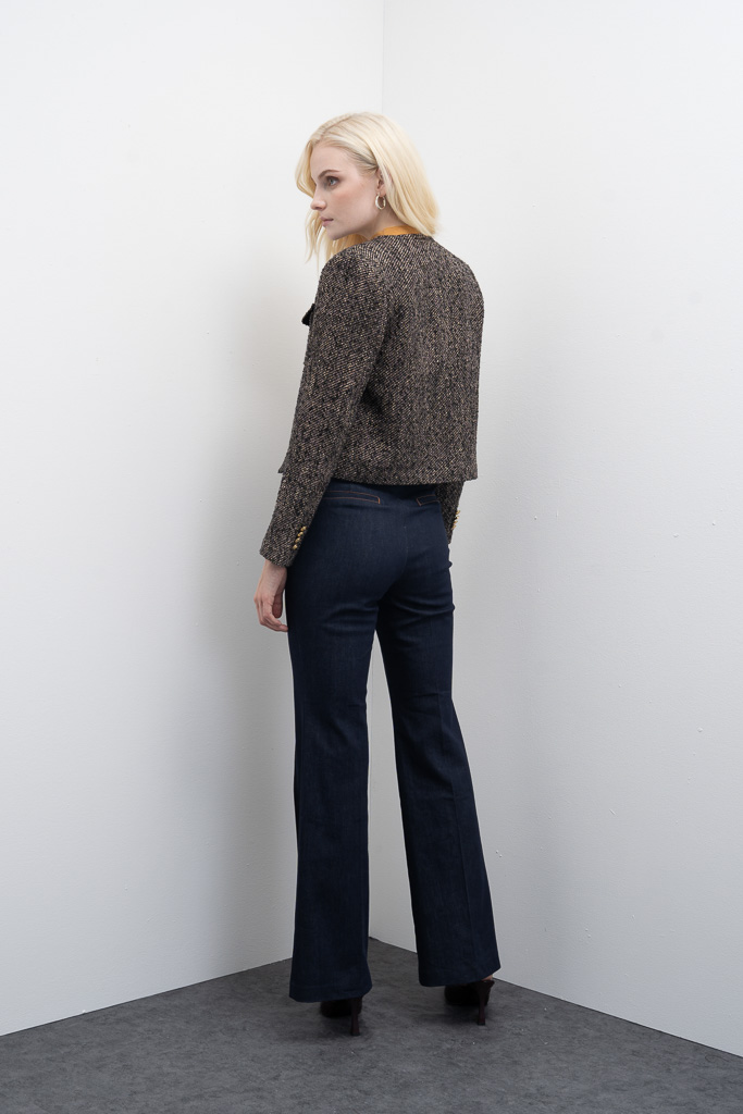 Chaqueta corta en tweed lana Nueva York Goa goa - Imagen 5
