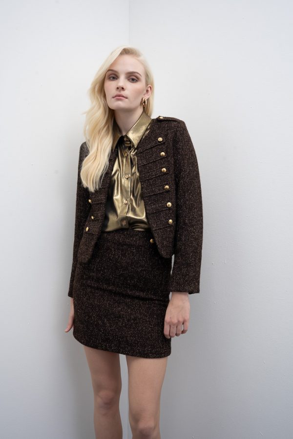 Falda corta en tweed Anarky Goa goa - Imagen 4