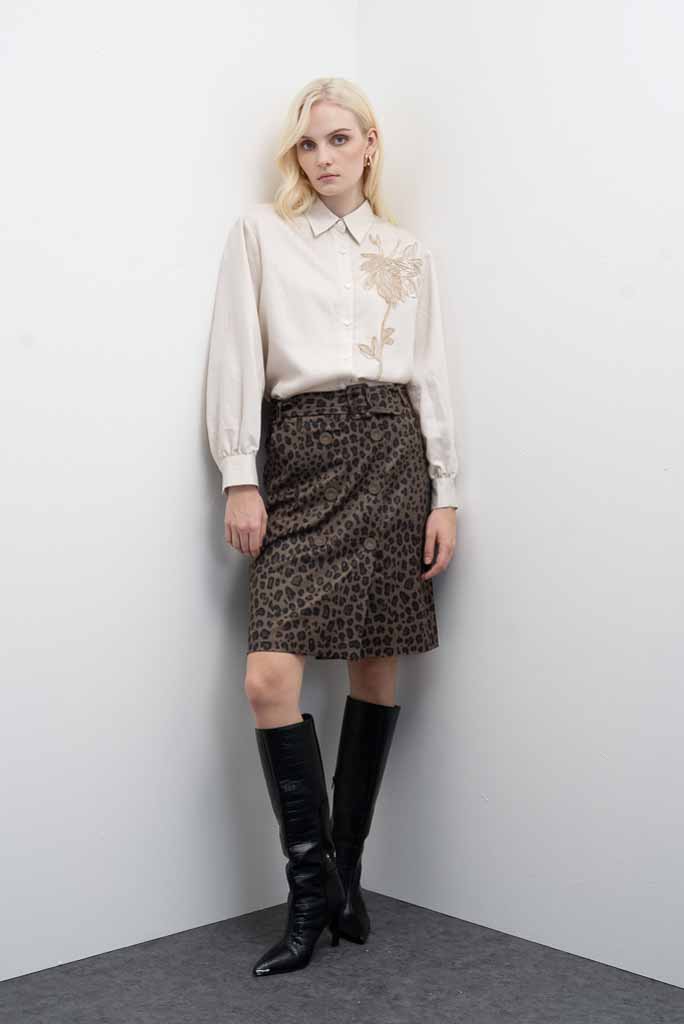 Camisa mezcla lana y bordado Amry Goa goa - Imagen 5