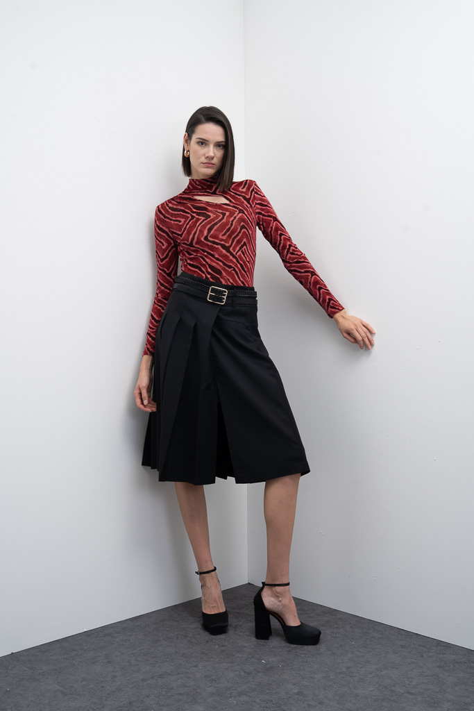 Falda midi plisada Doremon Goa Goa - Imagen 2