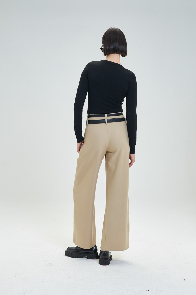 Pantalón Palazzo mezcla lana Mireya Goa Goa - Imagen 4