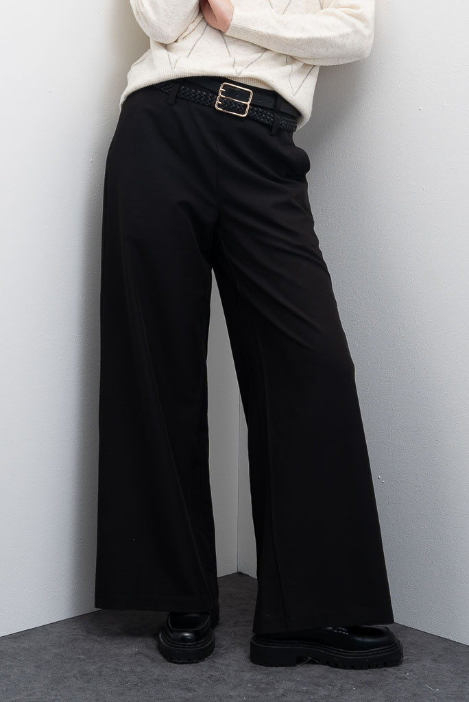 Pantalón en mezcla de lana Mireya negro Goa Goa
