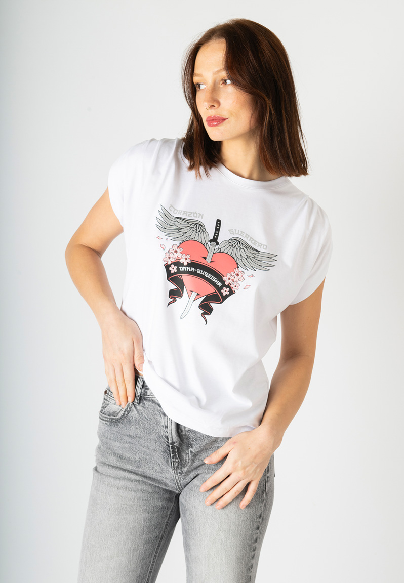 Camiseta corazón guerrero animosa