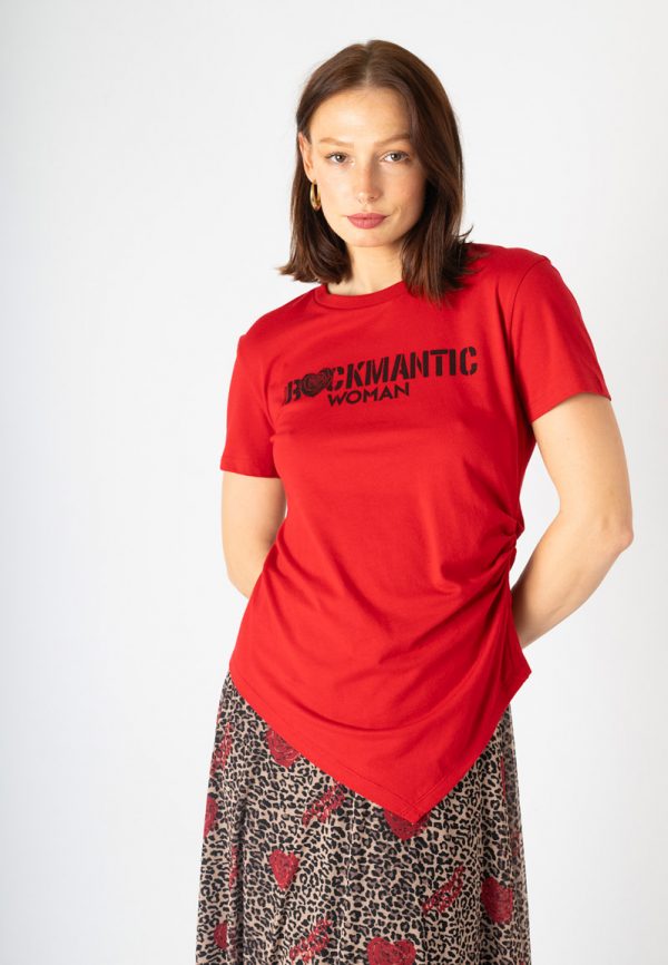 Camiseta Rockmantic woman roja animosa - Imagen 3