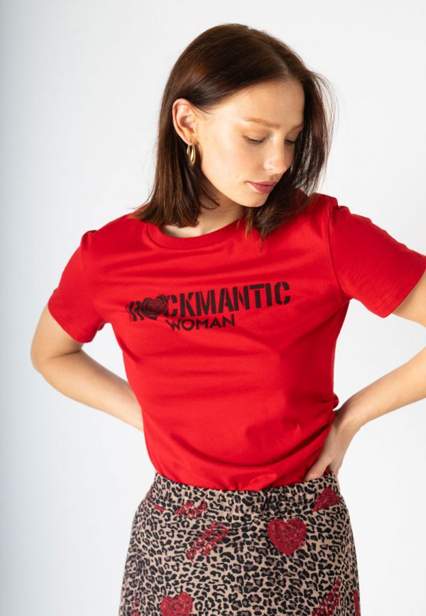 Camiseta Rockmantic woman roja animosa - Imagen 5