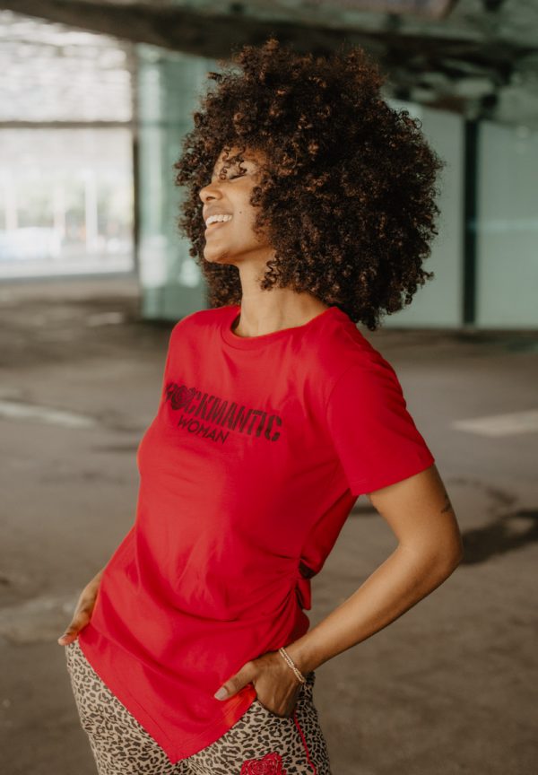 Camiseta Rockmantic woman roja animosa