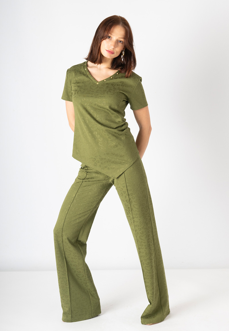 Pantalón gueparda verde animosa