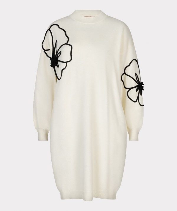 Vestido blanco en punto con bordado - Imagen 6