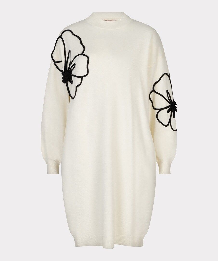 Vestido blanco en punto con bordado - Imagen 6