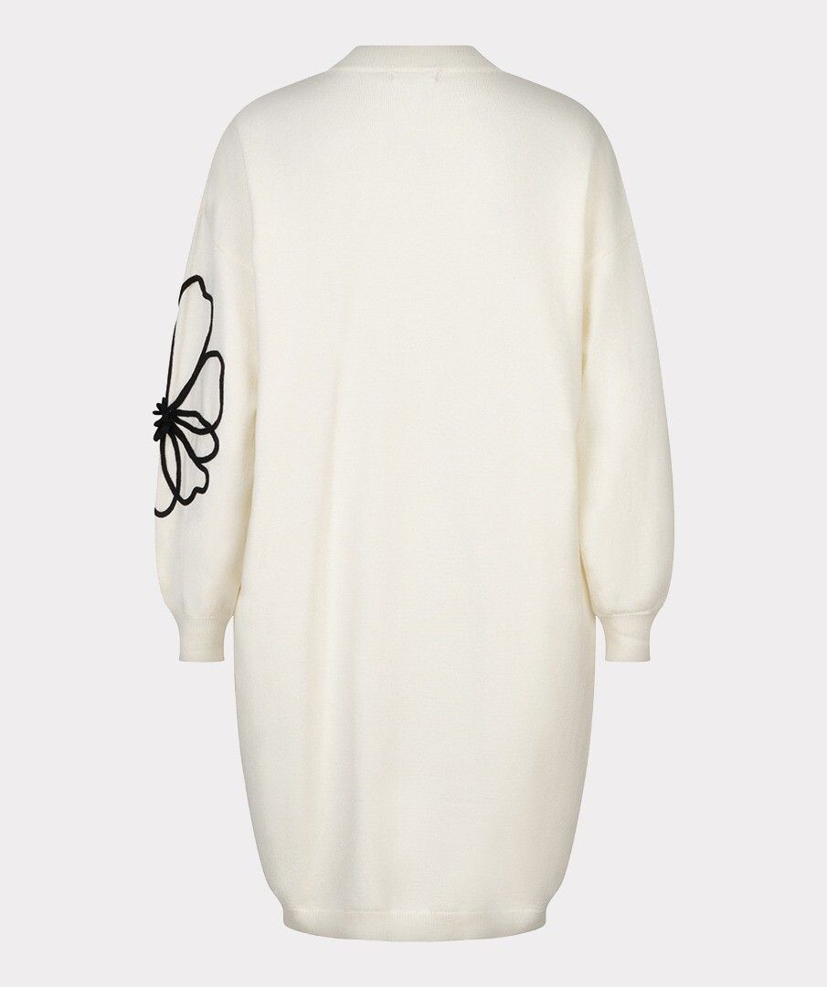 Vestido blanco en punto con bordado - Imagen 7