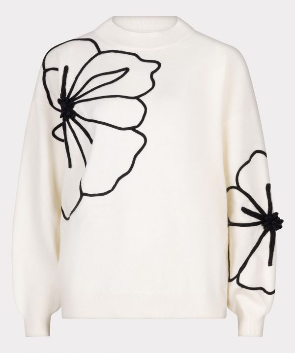 Jersey con bordado en relieve blanco - Imagen 6