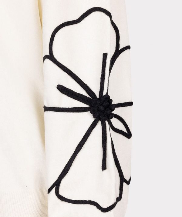 Jersey con bordado en relieve blanco - Imagen 7