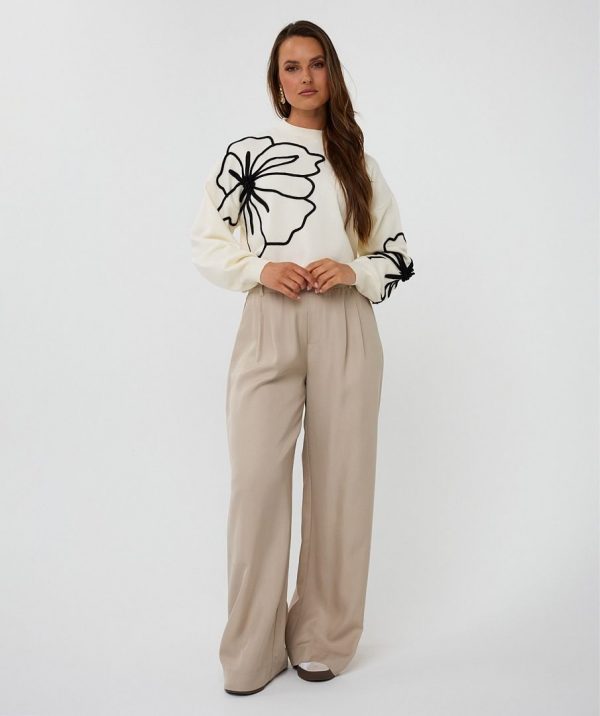 Jersey con bordado en relieve blanco - Imagen 4