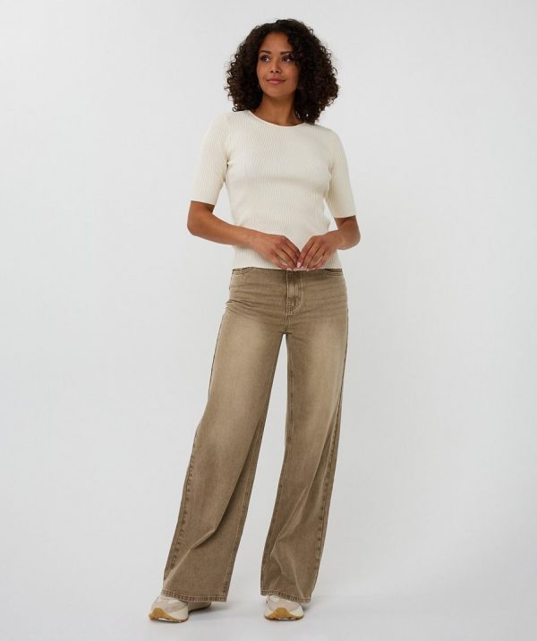 Pantalones vaqueros elásticos caramelo
