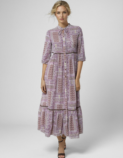 Vestido Midi Estampado Berylan – Goa Goa