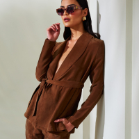 Blazer fluida marrón Goa Goa