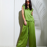 Pantalón Palazzo verde Neela
