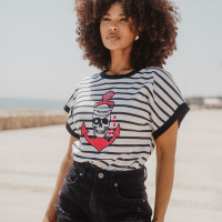 Camiseta ancla pirata animosa