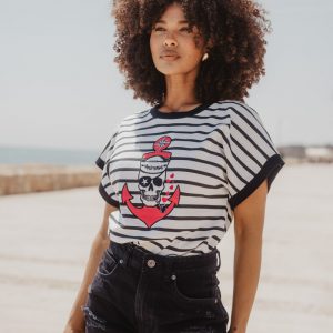 Camiseta ancla pirata animosa