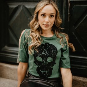 Camiseta calavera animosa