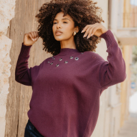 Jersey de punto burgundy